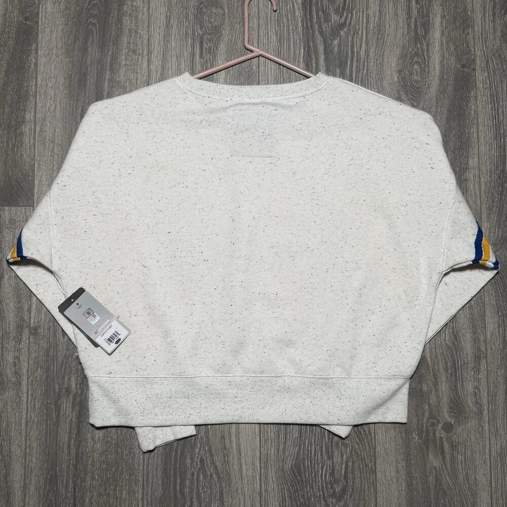 NWT Women’s Colosseum Pitt Panthers Size L Crewneck Speckled Cropped Sweatshirt - Picture 4 of 10